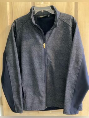 Uniform Jacket Apparel Collection Mens Large Regular Blue Full Zip